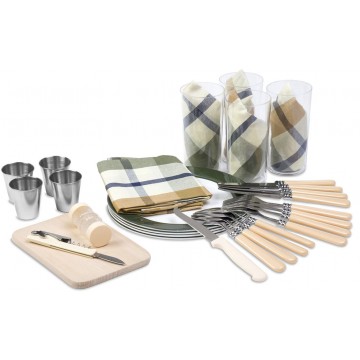 Набор для пикника на 4 персоны NISUS коричнево-зеленый