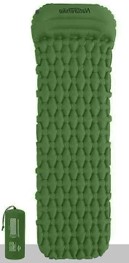 Коврик надувной Naturehike с подушкой, 185x59x3,5 см, зелёный (без надувного мешка)