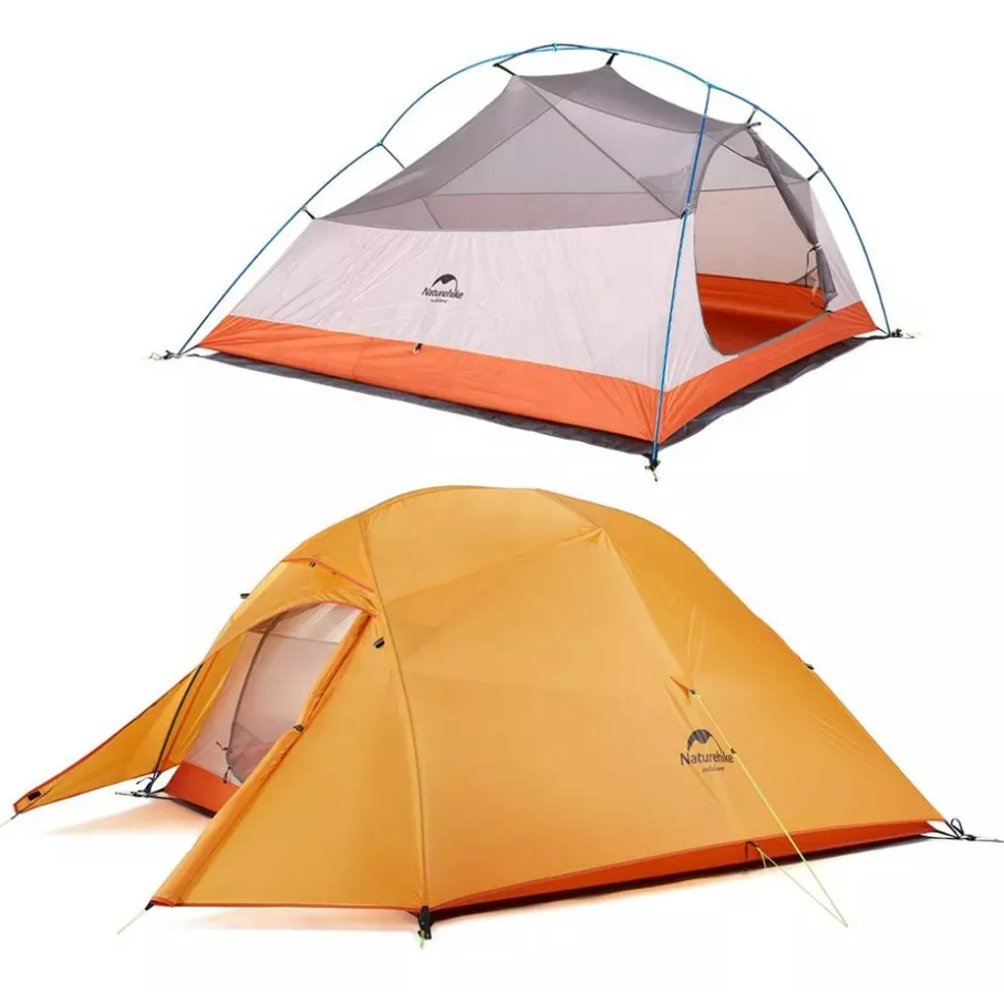 Палатка Naturehike Cloud Up 2-местная, алюминиевый каркас, оранжевая Палатка Naturehike Cloud Up 2-местная, алюминиевый каркас, оранжевая