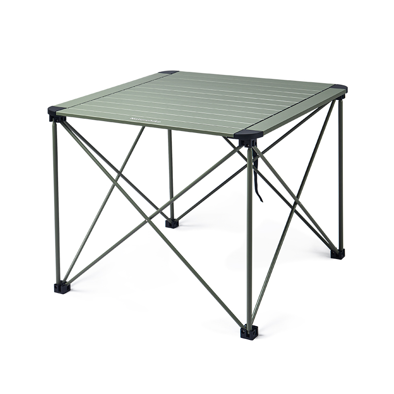 Стол туристический Naturehike Yamami L03 алюминиевый, 69,5х69,5х56 см, складной, серо-зеленый