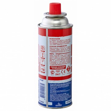 Баллон газовый цанговый TOURIST для портативных приборов 220 г.