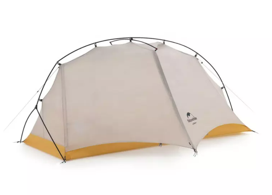 Палатка Naturehike Cloud Trace 1-местная, алюминиевый каркас, серо-желтая