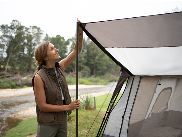 Палатка Naturehike Cape 8.3 быстросборная, серая