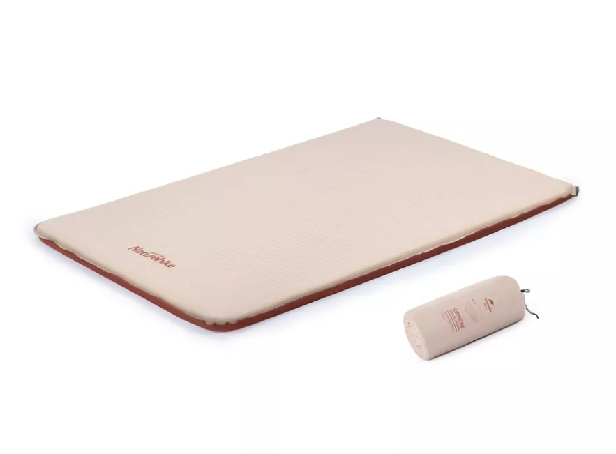 Коврик самонадувающийся Naturehike двойной 200х132х6 см, Бежевый