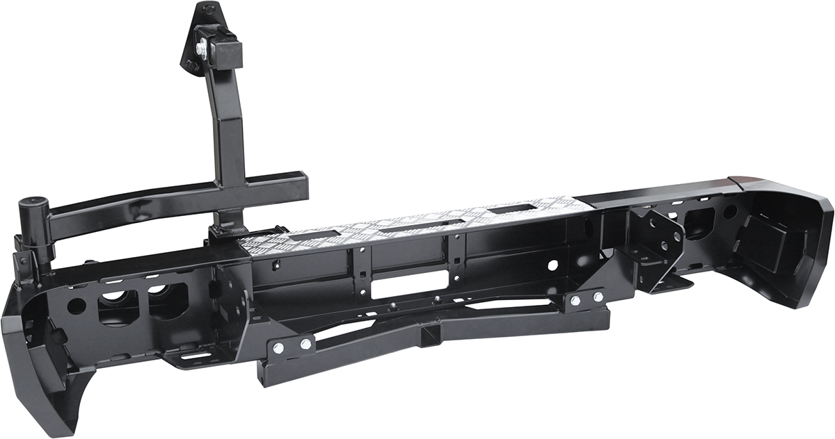 Бампер РИФ силовой задний Toyota Tundra 2007-09.2013 с площ. под лебёдку, квадратом под фаркоп, калиткой и фонарями