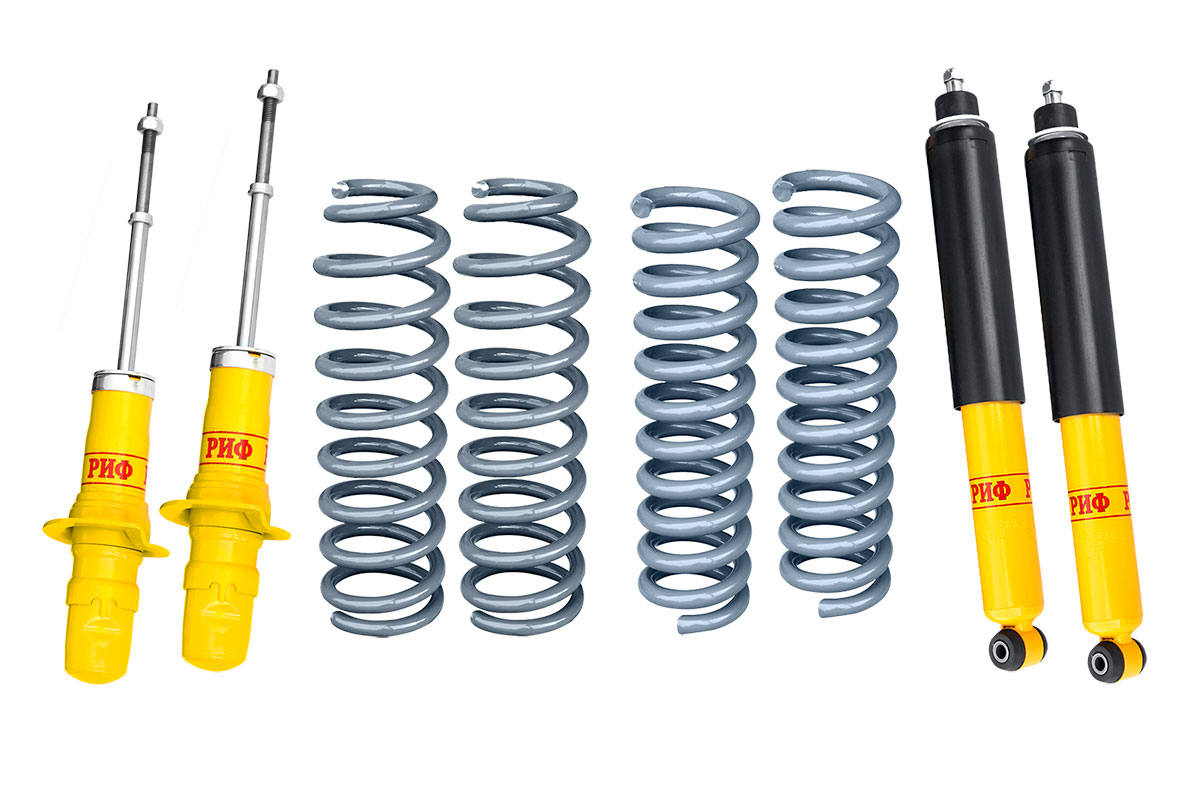 Комплект РИФ усиленной стандартной подвески для SsangYong Rexton 2 XVT до 2012 года (незав. задн. подвеска) +75 кг