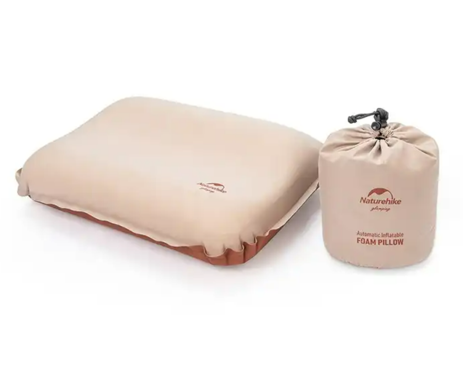 Подушка самонадувающаяся Naturehike 46x30x17см, бежевая Подушка самонадувающаяся Naturehike 46x30x17см, бежевая