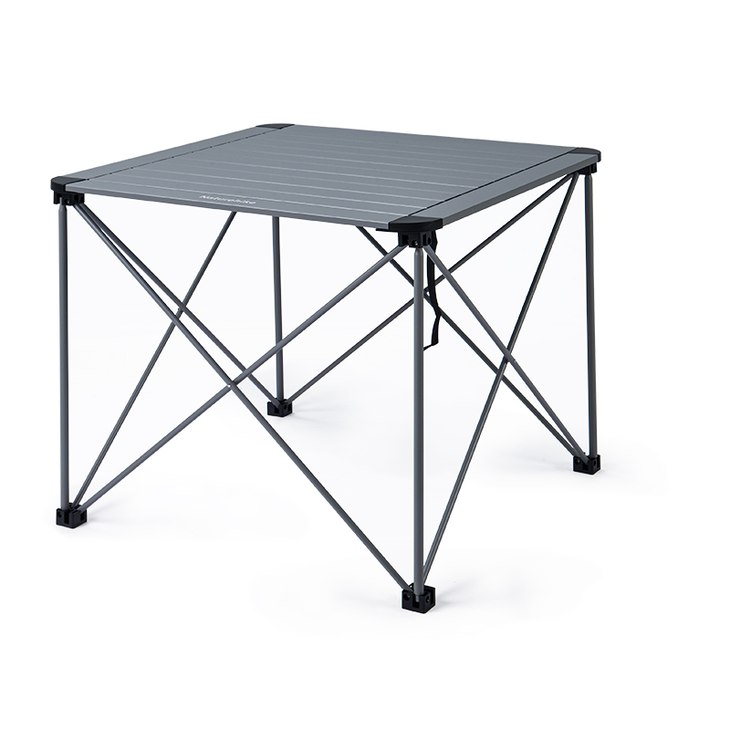 Стол туристический Naturehike Yamami L03 алюминиевый, 69,5х69,5х56 см, складной, титаниум