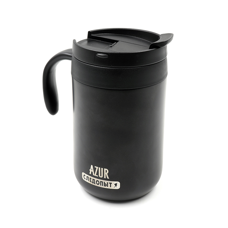 STOP Термокружка "СЛЕДОПЫТ-AZUR", нержавеющая сталь, 500 мл