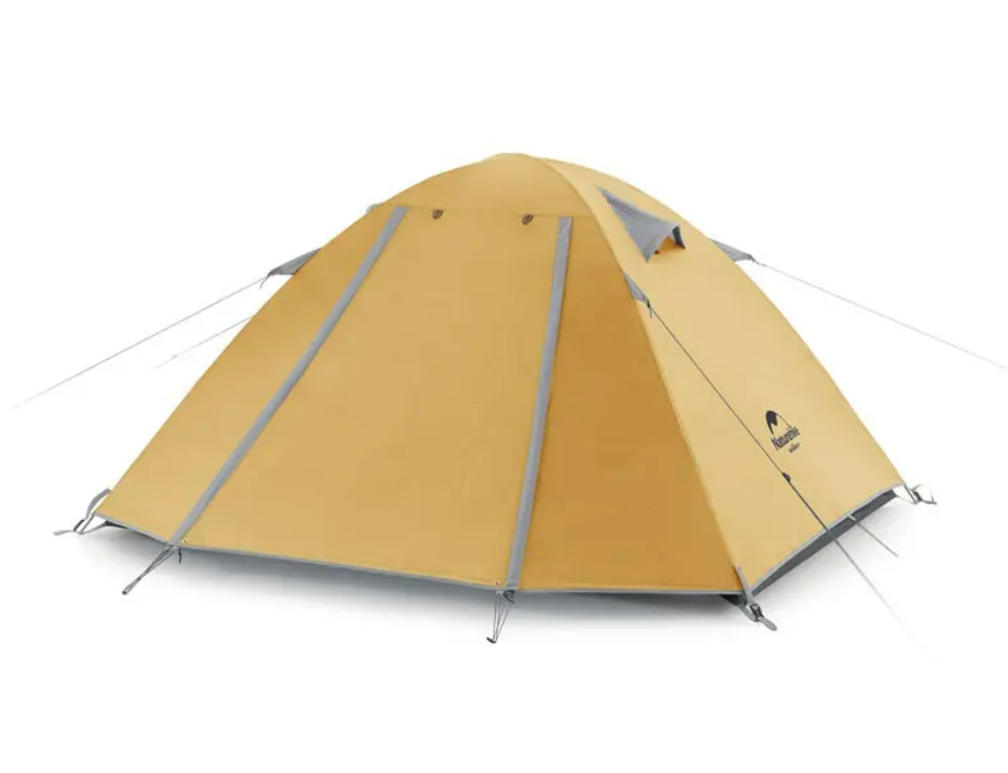 Палатка Naturehike P-Series 2-местная, алюминиевый каркас, желтая