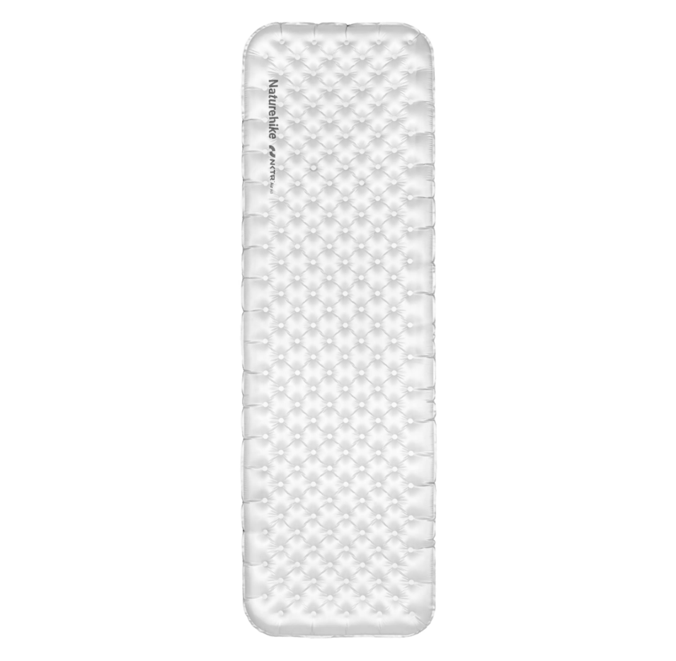 Коврик надувной Naturehike 196х64х10 см, серебристый карбон