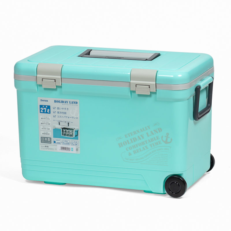 Термобокс SHINWA Holiday Land Cooler 27H бирюзовый