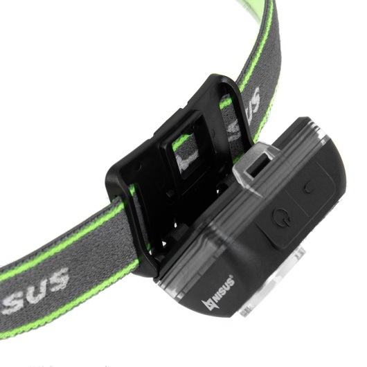 Фонарь налобный NISUS водонепроницаемый 300LM, IPX7, USB