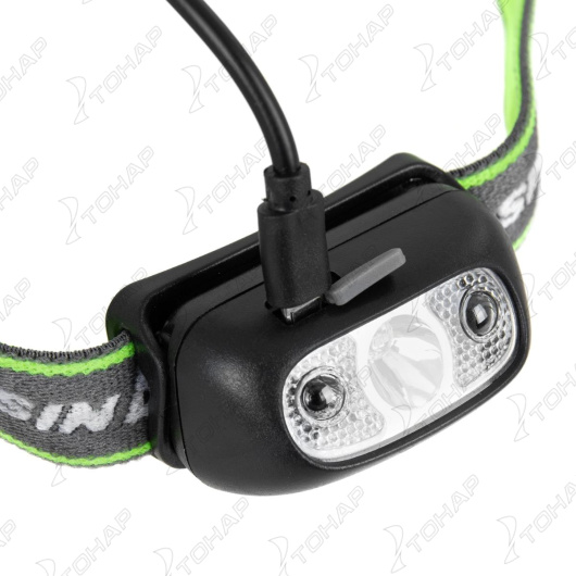 Фонарь налобный NISUS 3056S, сенсорный 120 LM, IPX4, USB 3056S