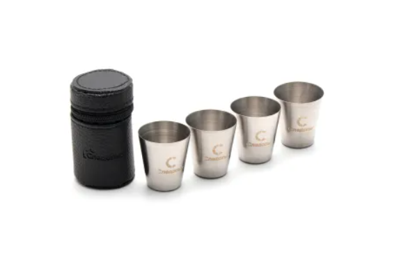 Набор стопок СЛЕДОПЫТ 4х25 мл, 4 шт., в кожаной тубе