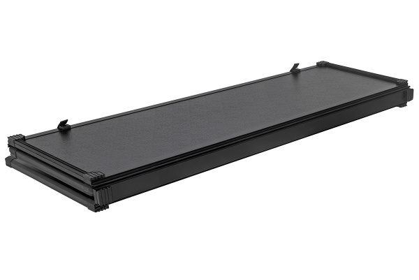 Крышка кузова РИФ для JAC T8, трёхсекционная 1590х1600 мм, алюминиевая, черная