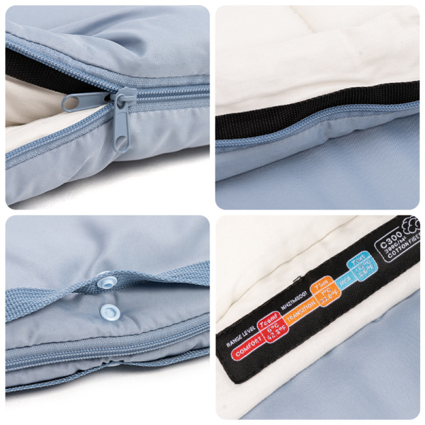 2 Мешок спальный Naturehike Child C300, 190х75 см, (правый) (ТК: +6°C), синий