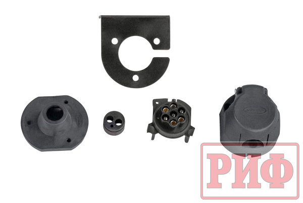 Бампер РИФ силовой задний Toyota Land Cruiser 100 с квадратом под фаркоп, калиткой и фонарями