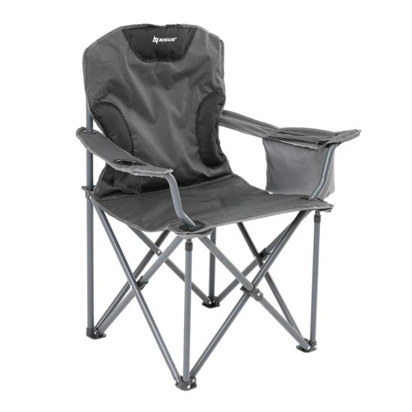 Кресло NISUS складное серое 150 кг.