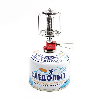 Лампа портативная газовая "СЛЕДОПЫТ - Северное Сияние", стекло