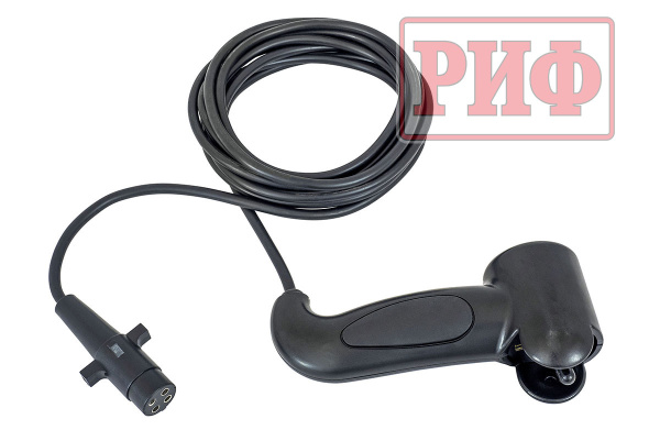 Лебёдка переносная РИФ 12000 c квадратом для фаркопа, стальной трос (облегченная)