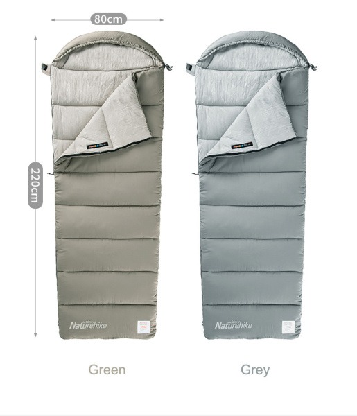 3 Мешок спальный Naturehike Evenlope M400, (190+30)х75 см, (правый) (ТК: +1°C), зеленый