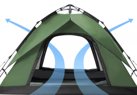 2 Палатка Naturehike 4-местная, автоматическая, зеленая 2 Палатка Naturehike 4-местная, автоматическая, зеленая