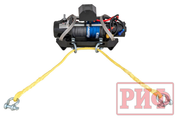 Лебёдка переносная РИФ 9000SR c облегчённой площадкой на цепях и проводами (синтетический трос)