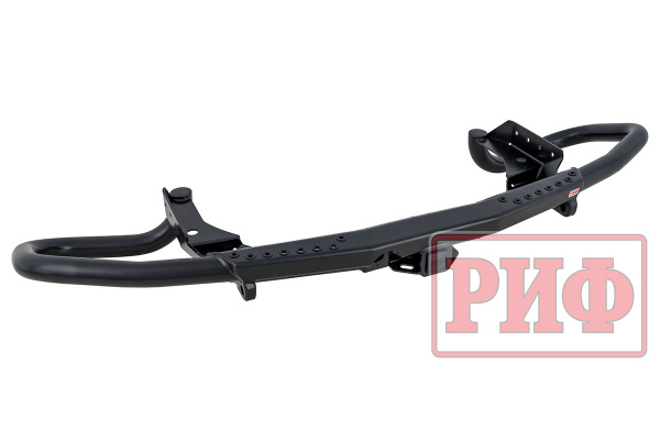 Бампер задний силовой/защита штатного бампера РИФ Nissan Patrol Y62 c квадратом под фаркоп