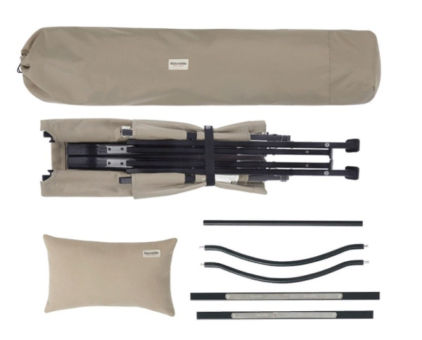 3.Кресло туристическое Naturehike TY10, складное, хаки, до 120 кг