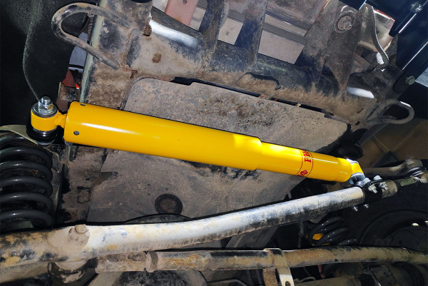 Демпфер РИФ рулевой с кронштейнами УАЗ Патриот, Профи 2019+ для стандартной подвески Демпфер РИФ рулевой с кронштейнами УАЗ Патриот, Профи 2019+ для стандартной подвески