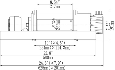 Лебёдка гидравлическая Runva 12000 lbs 5443 кг
