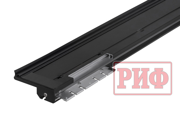 Крышка кузова РИФ для Foton Tunland G7/G9, роллета раздвижная с электроприводом 1587х1666 мм, алюминиевая, черная