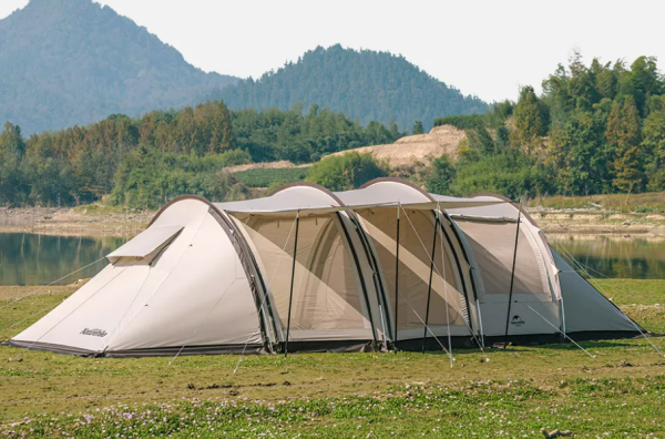 2 Палатка Naturehike Cloud Vessel Tunnel UPF 50+ 5-6 местная L, песочный