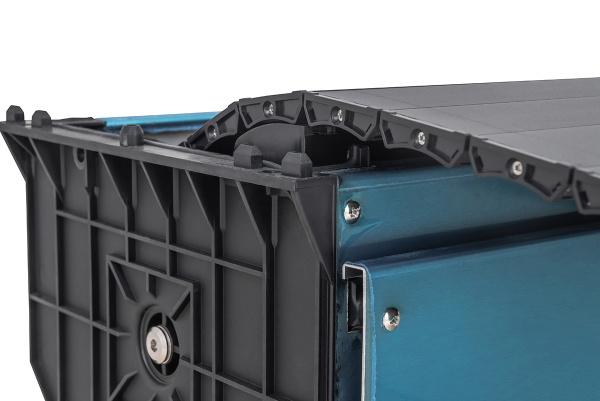 Крышка кузова РИФ для Toyota Hilux 2015+, роллета раздвижная 1572х1570 мм, алюминиевая, черная