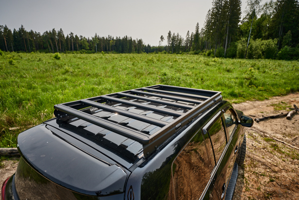 Багажник экспедиционный (платформа) алюминиевый РИФ 1200x2080 мм для TLC 200 (с крепежом)