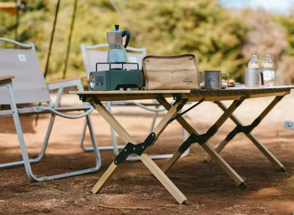 Стол туристический Naturehike Star Jane L01 складной, 117х60х44 см, с Х-образными ножками, черный