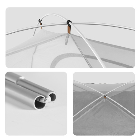 Палатка Naturehike Cloud-Creek (Yun chuan) 3-местная, алюминиевый каркас, серая, серия ВИНИЛ