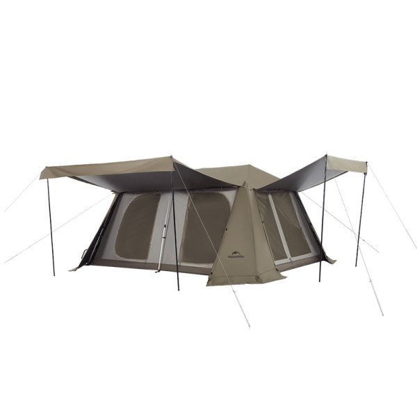 Палатка Naturehike Village 13 PRO автоматическая 5-8-местная. темно-коричневая, блэкаут