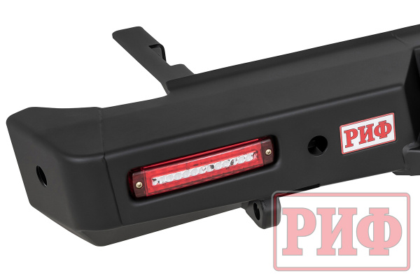 Бампер РИФ силовой задний JAC T8, SOLLERS ST8 с квадратом под фаркоп и фонарями