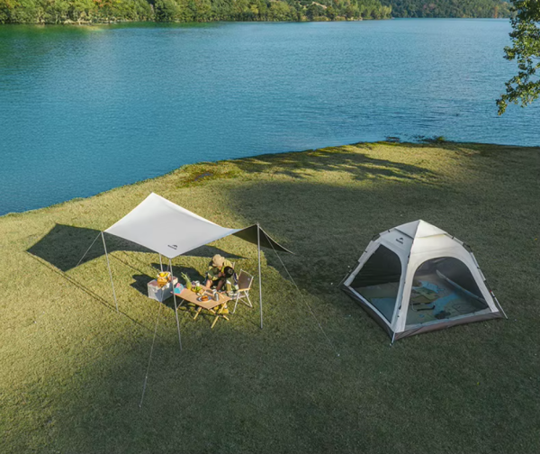 Палатка Naturehike Ango 3-местная, быстросборная, коричневая