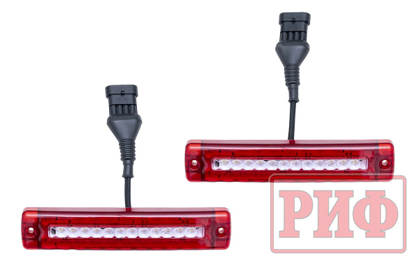 Бампер РИФ силовой задний Toyota Land Cruiser 76 2007+ с квадратом под фаркоп, калиткой и фонарями