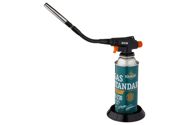 2 Резак газовый TOURIST FLEX с пьезоподжигом, гибкое сопло паяльного типа.