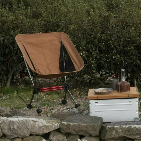 4.Кресло туристическое Naturehike YL08 складное, оранжевая, до 120 кг