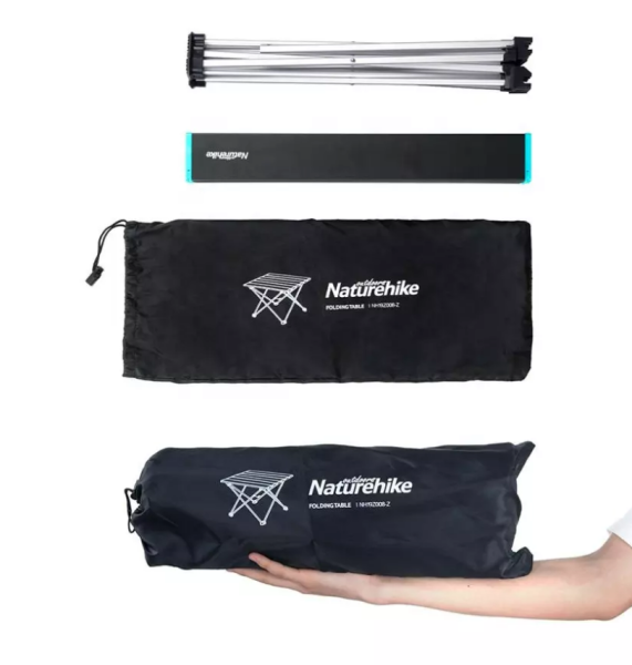 1.Стол туристический Naturehike складной, 68х46х40,5 см, чёрный