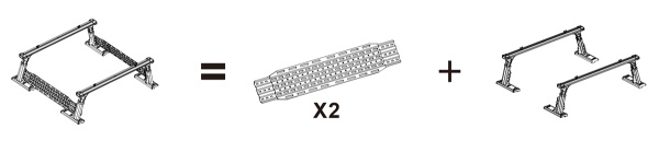 Кунг-каркас Baja Racing многофункциональный с 2-мя малыми раздв. бок. панелями L200, D-MAX, Navara