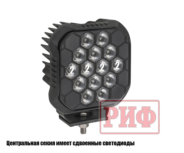 Фара дальнего света РИФ 112x112x50 мм 90W LED