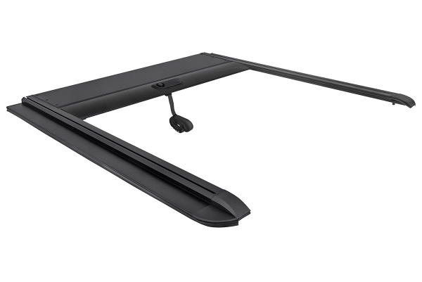 Крышка кузова РИФ для Foton Tunland G7/G9, роллета раздвижная 1587х1659 мм, алюминиевая, черная