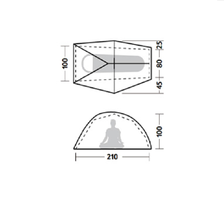 Палатка Naturehike Star Trails EXT Si 1-местная, алюминиевый каркас, сверхлегкая, желтая