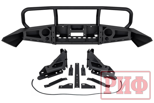 Бампер РИФ силовой передний УАЗ Профи с защитной дугой и площадкой под лебёдку